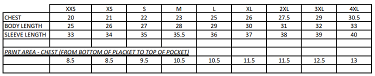 Faceoff Hoodie Sizing